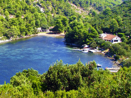 Bucht Istruga mit Heilschlamm Sedimente