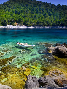 Beautiful cove on the island of Korcula