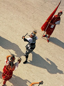 Sword dance Moreska in the town of Korcula