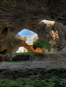 Cave and archaeological site Vela Spila near Vela Luka
