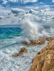 Extreme weather on the island of Korcula