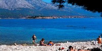 Plage Badija près de la ville de Korcula